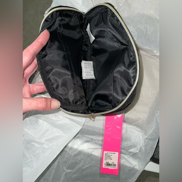 LILY PULITZER JEANNIE BELT BAG BLACK GOLD ONYX NWT - Picture 6 of 8